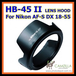 Flower HB-45 II lens hood For Nikon AF-S DX NIKKOR 18-55mm f/3.5-5.6 G VR